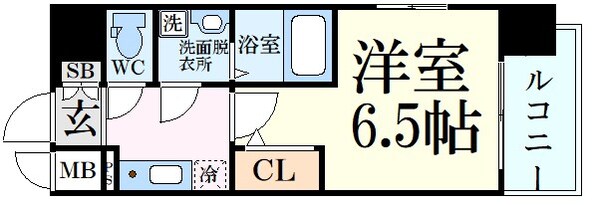 中央市場前駅 徒歩3分 9階の物件間取画像